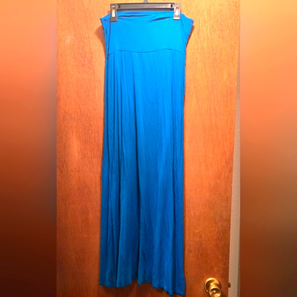 Azules beautiful teal maxi skirt szM